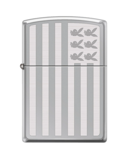 Playboy Icon Flag Zippo Lighter - Silver