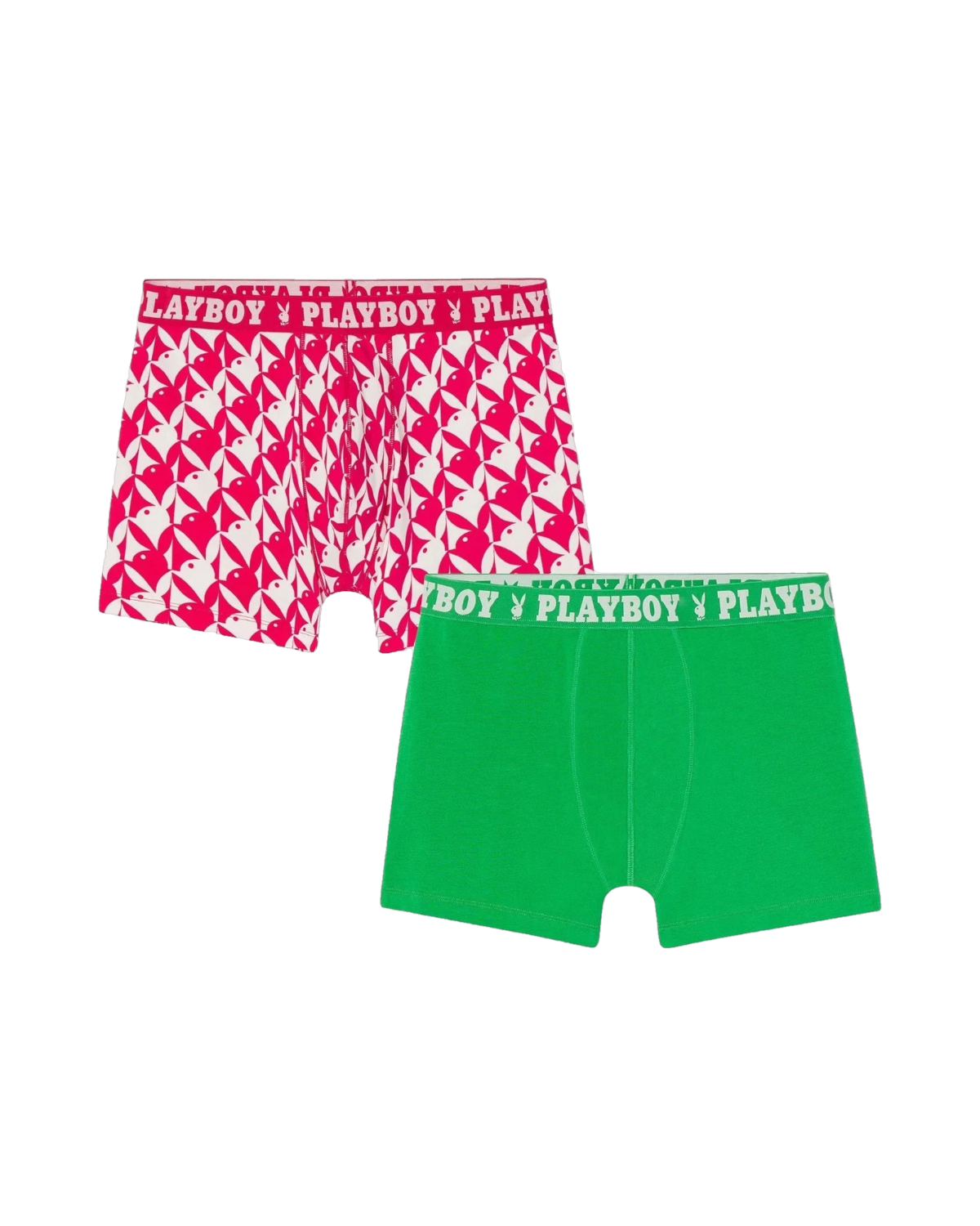 Playboy Men's Essential Underwear 2-Pack - Two Pack: Red & Green