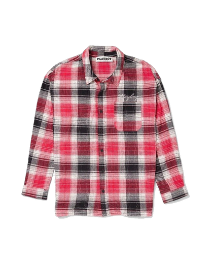 Playboy Men's Script Flannel Shirt