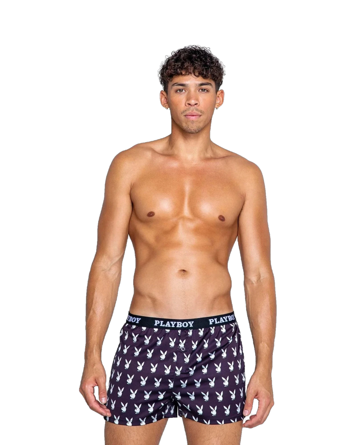 Playboy Mens Champion Boxer - Black/White