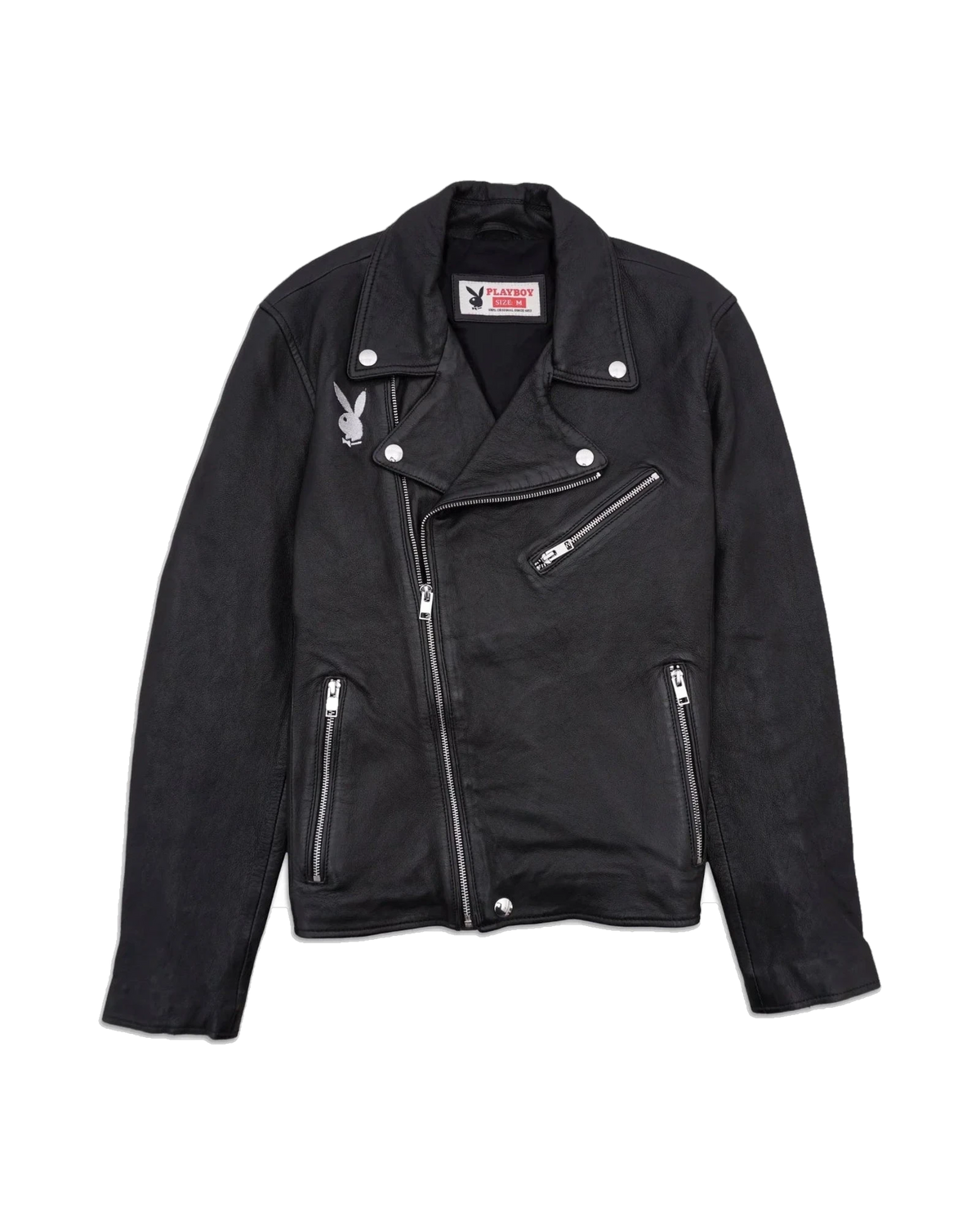 Playboy Olympe Men's Leather Jacket - Black