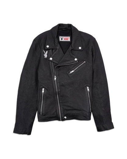 Playboy Olympe Men's Leather Jacket - Black