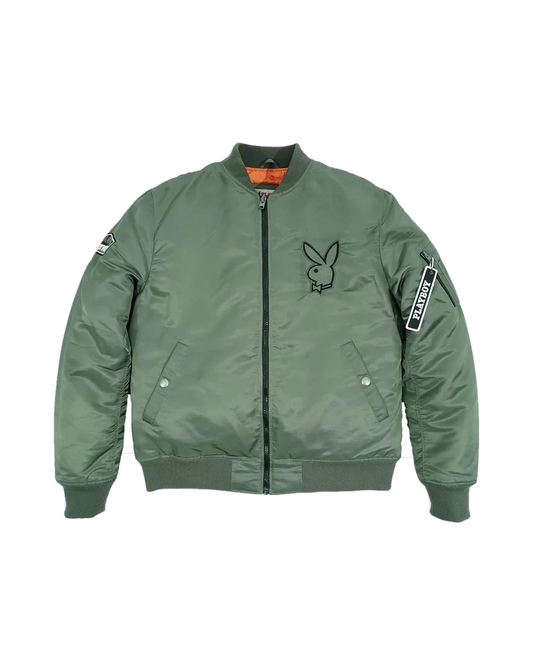 Playboy Khaki Green Bomber - Khaki Green