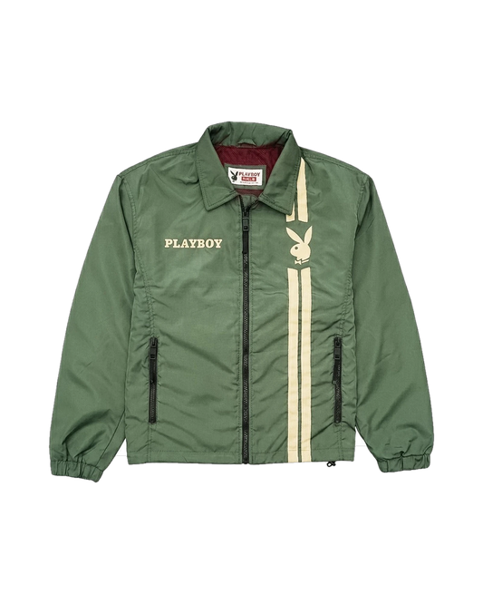 Playboy Stripe Windbreaker - Olive