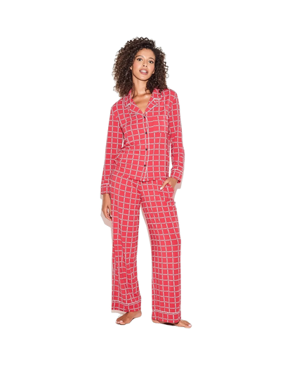 Playboy Women's Classic Sleep Set - Red logo