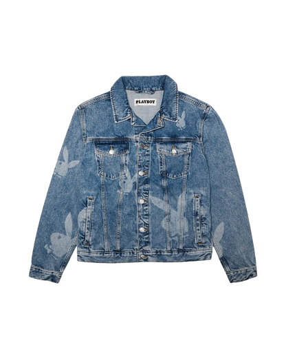 Playboy Repeating Logo Denim Jacket