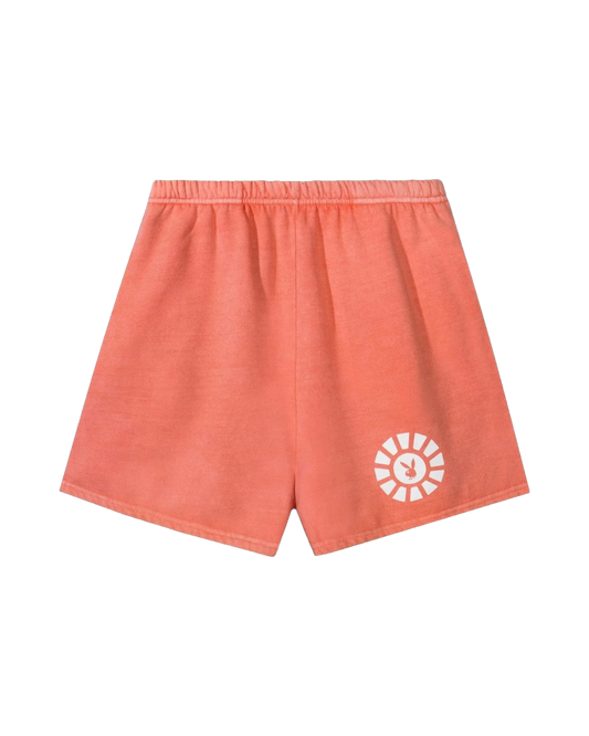 Playboy Sunburst Graphic Sweatshorts - Peach