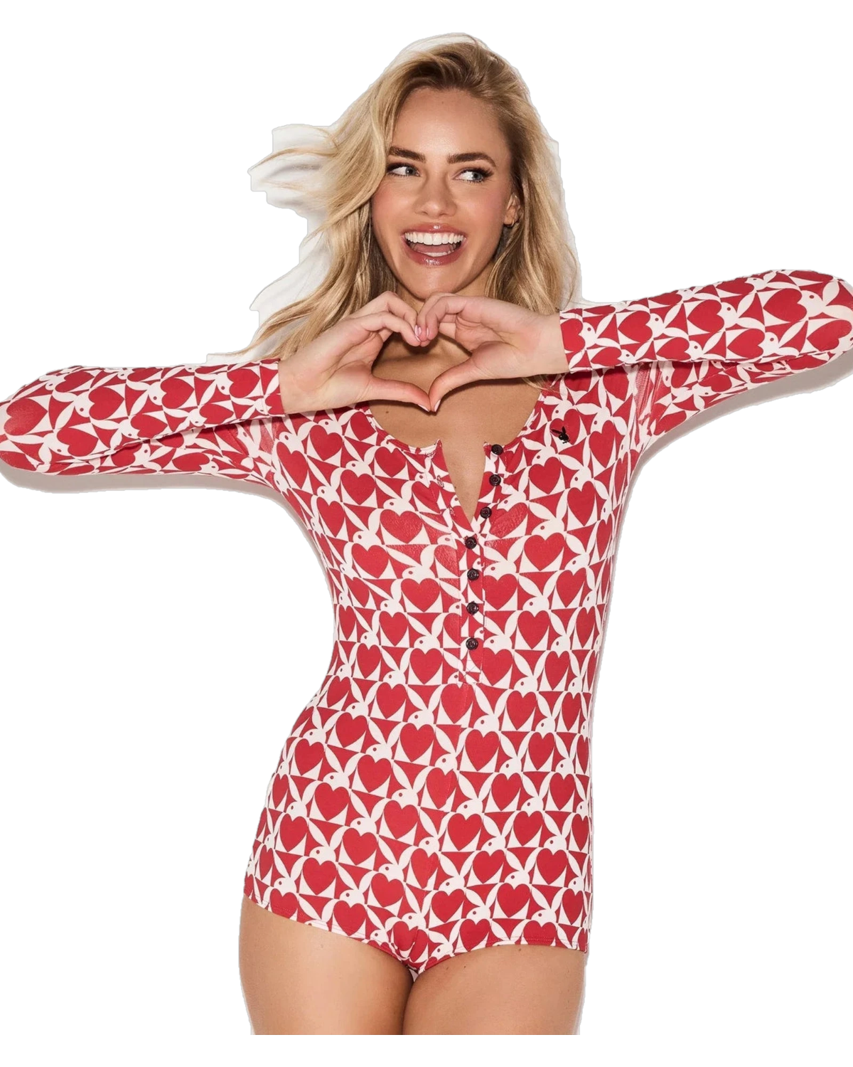 Playboy The Playboy Slumber Party Onesie Red - Red