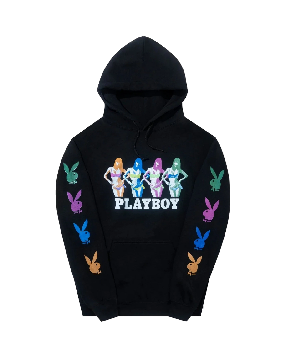 Playboy March 2019 Playmate Miki Hamano Repeating Bunny Hoodie - Black