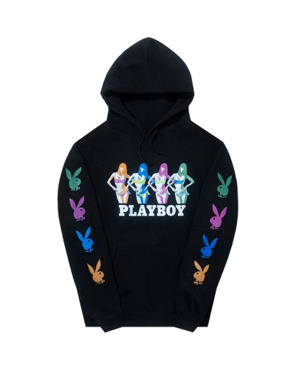 Playboy March 2019 Playmate Miki Hamano Repeating Bunny Hoodie - Black