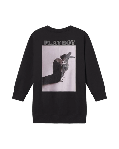 Playboy October 2020 Carolina Ballesteros Oversized Crewneck - Black