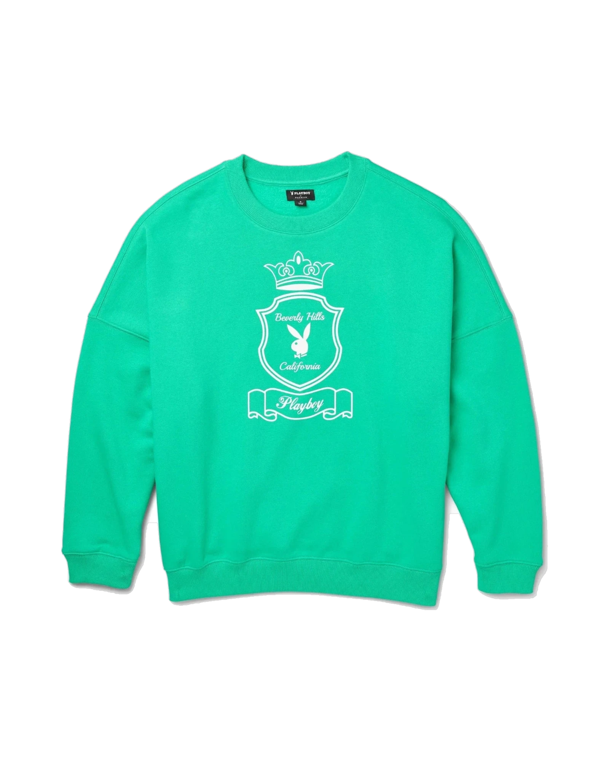 Playboy Women's Bunny Hills Crewneck - Holly green