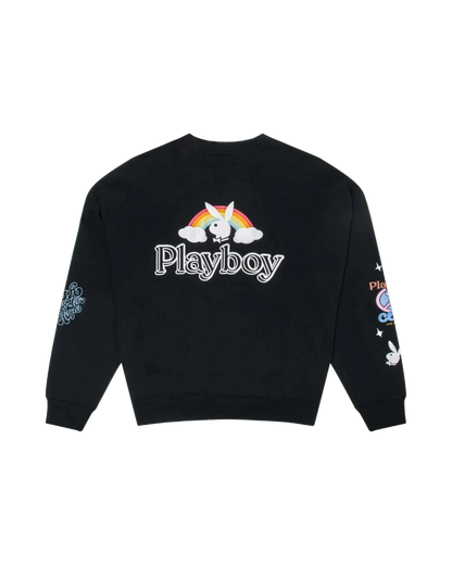 Playboy Women's Smile Club Oversized Crewneck Sweatshirt