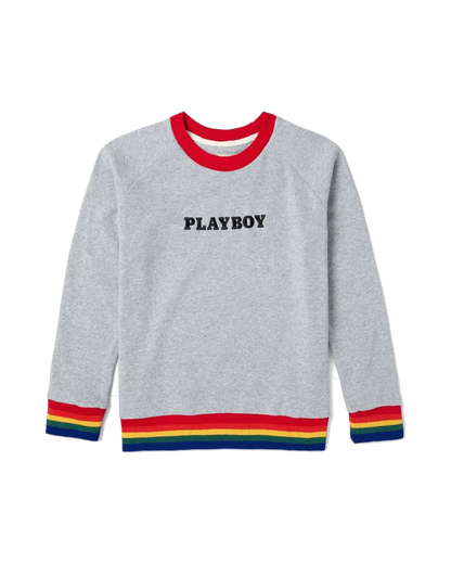 Playboy Rainbow Love Sweatshirt - Gray