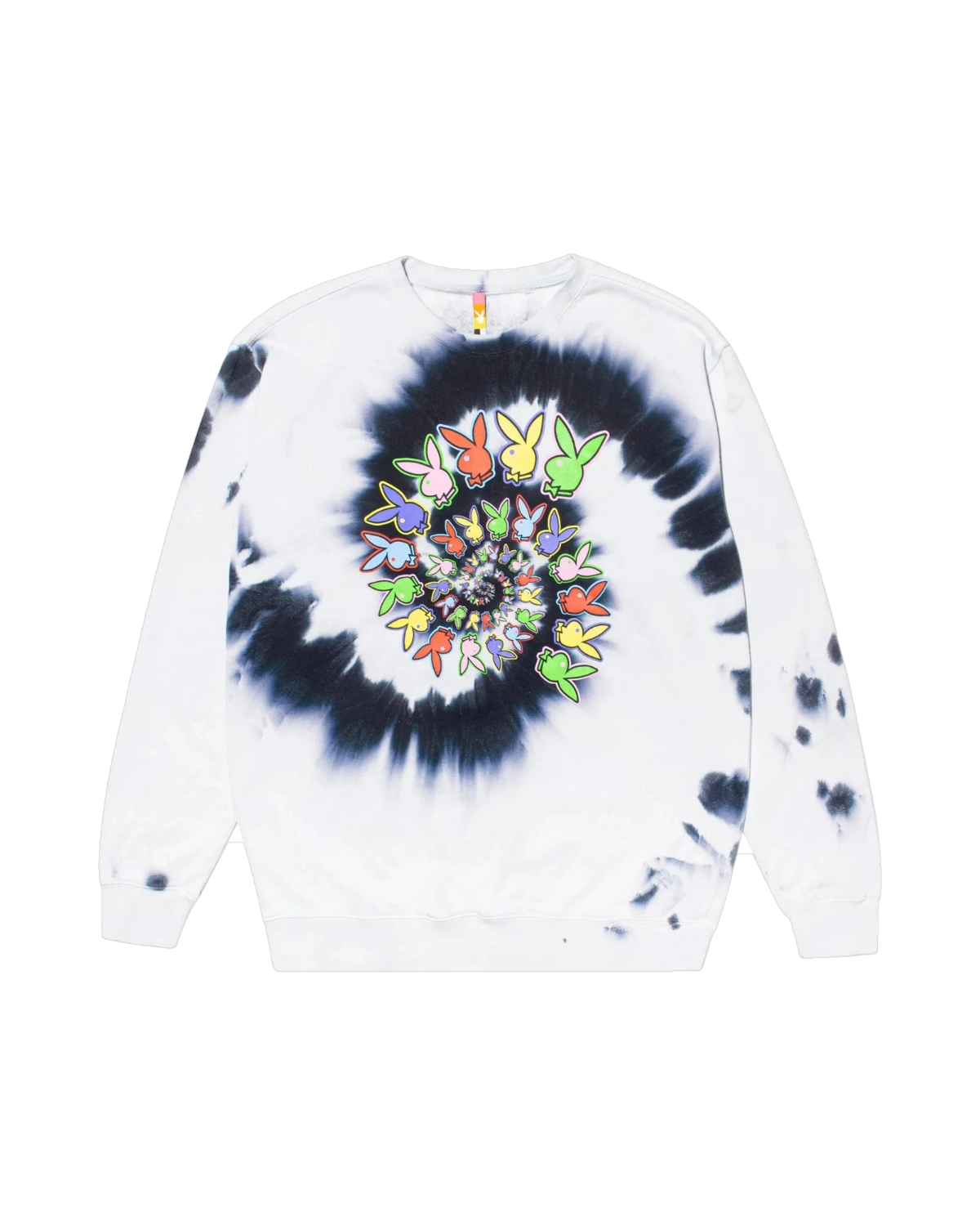 Playboy x Color Bars Spiral Tie-Dye Crewneck Sweatshirt