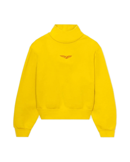 Playboy Women's Aviation Wings High Neck Cropped Sweatshirt