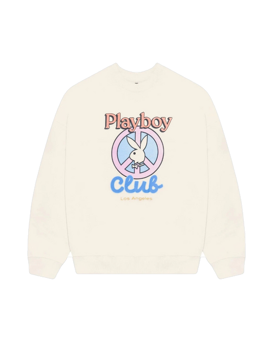Playboy Women's Smile Club Crewneck Sweatshirt - Bone