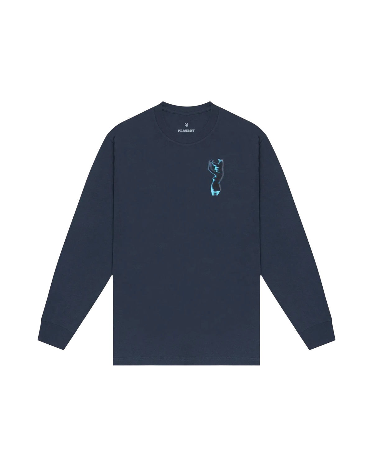 Playboy December 1972 Playmate X-Ray Long Sleeve T-Shirt - Navy