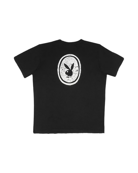 Playboy Distress Emblem Tee - Black