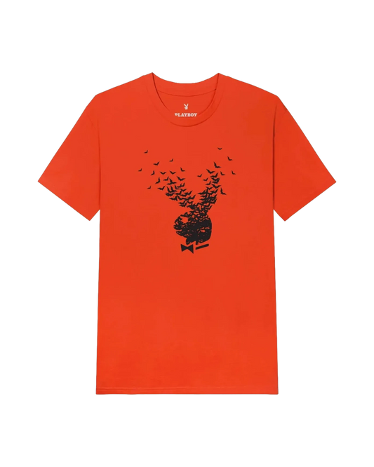 Playboy Exploding Bat T-Shirt - ORANGE