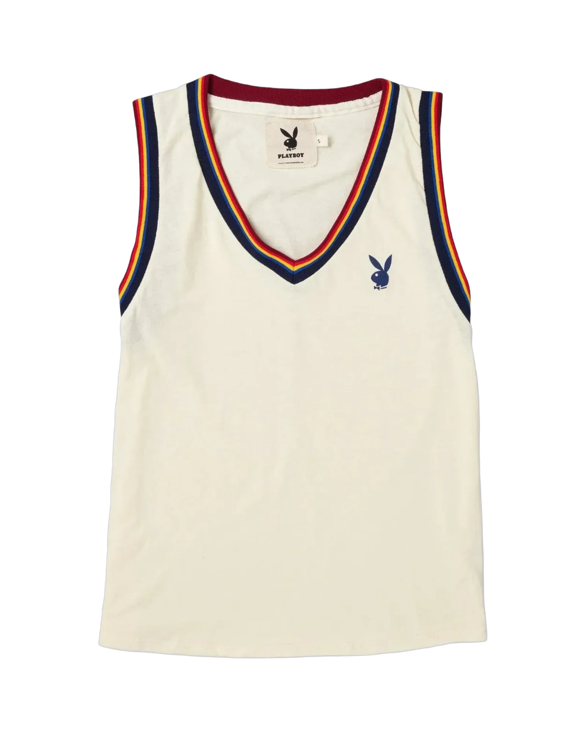 Playboy Women's Striped V-Neck Tank Top