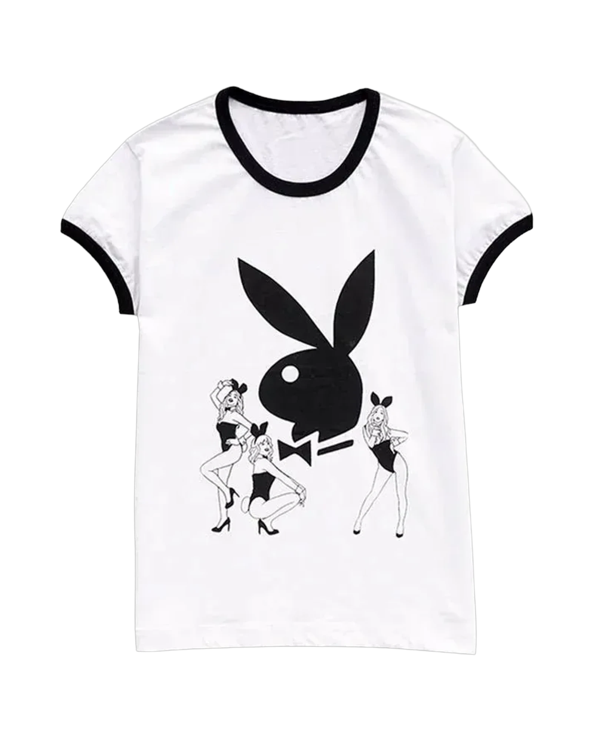 Playboy Bunny Icon Baby Ringer Tee - White