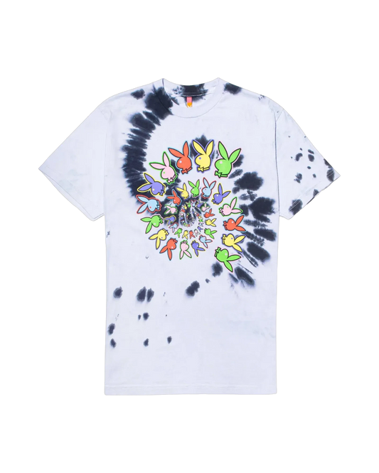 Playboy x Color Bars Spiral Tie-Dye T-Shirt