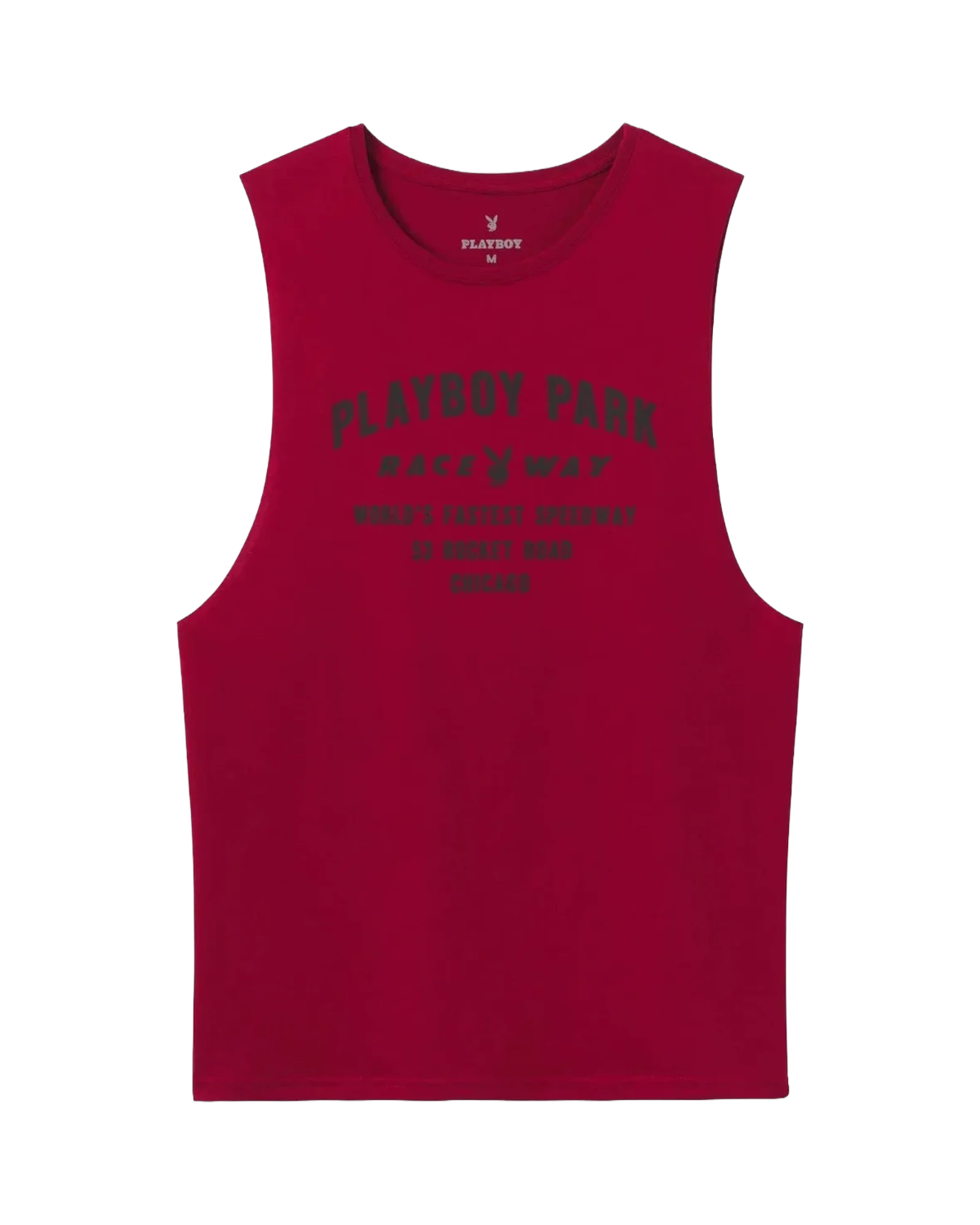 Playboy Raceway Muscle Tank - Cardinal