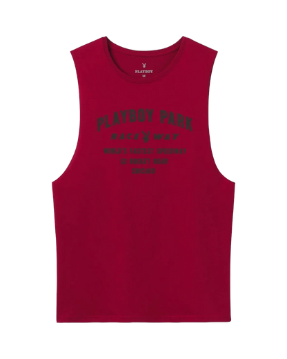 Playboy Raceway Muscle Tank - Cardinal