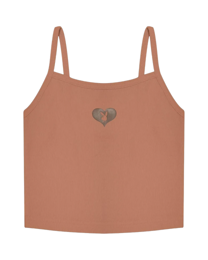 Playboy Women's Bunny Heart Binded Cami - Beaver fur