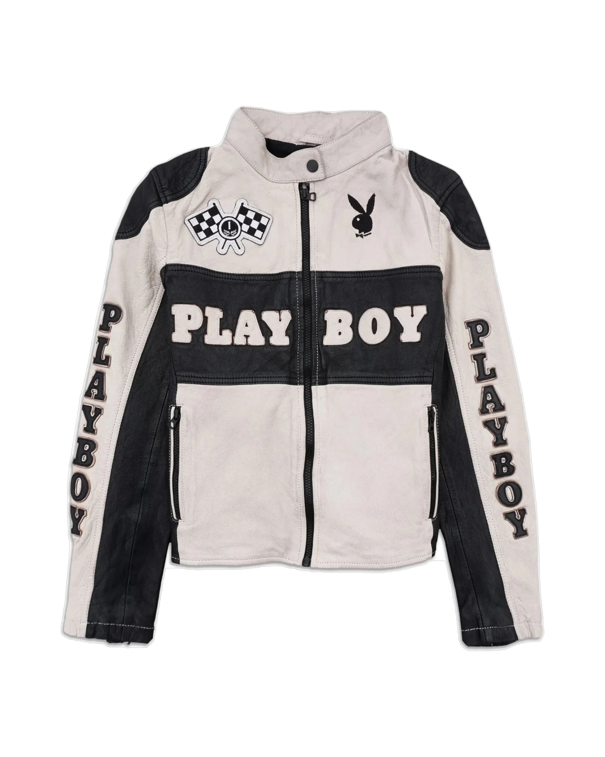 Playboy Anderson Women's Leather Jacket - White