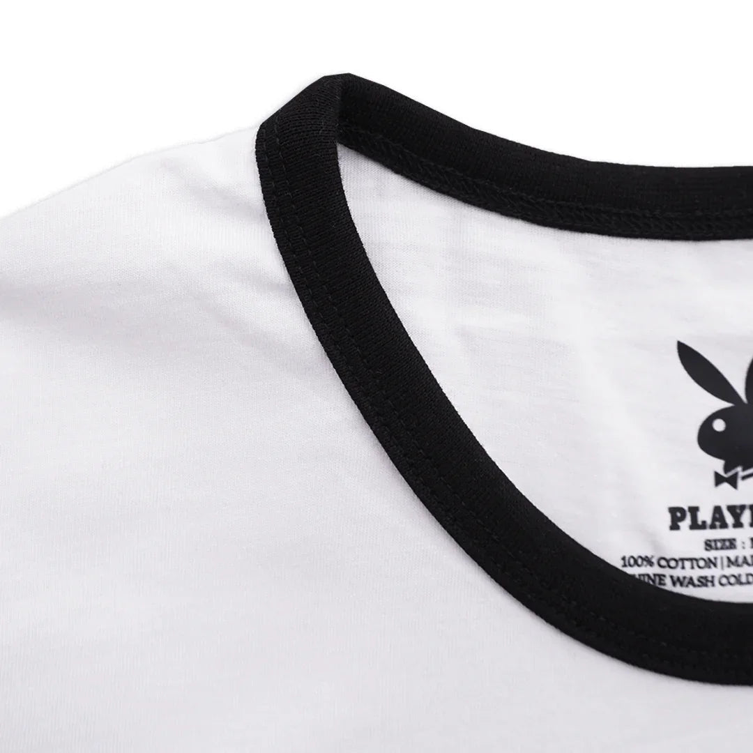 Playboy Studios Ringer Tee - White