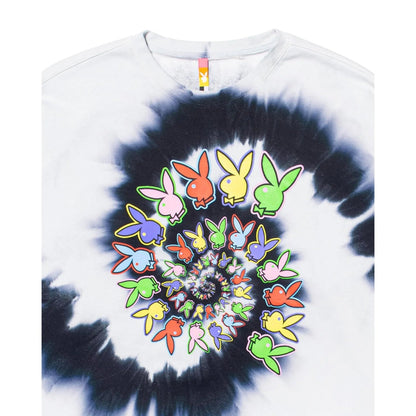 Playboy x Color Bars Spiral Tie-Dye Crewneck Sweatshirt