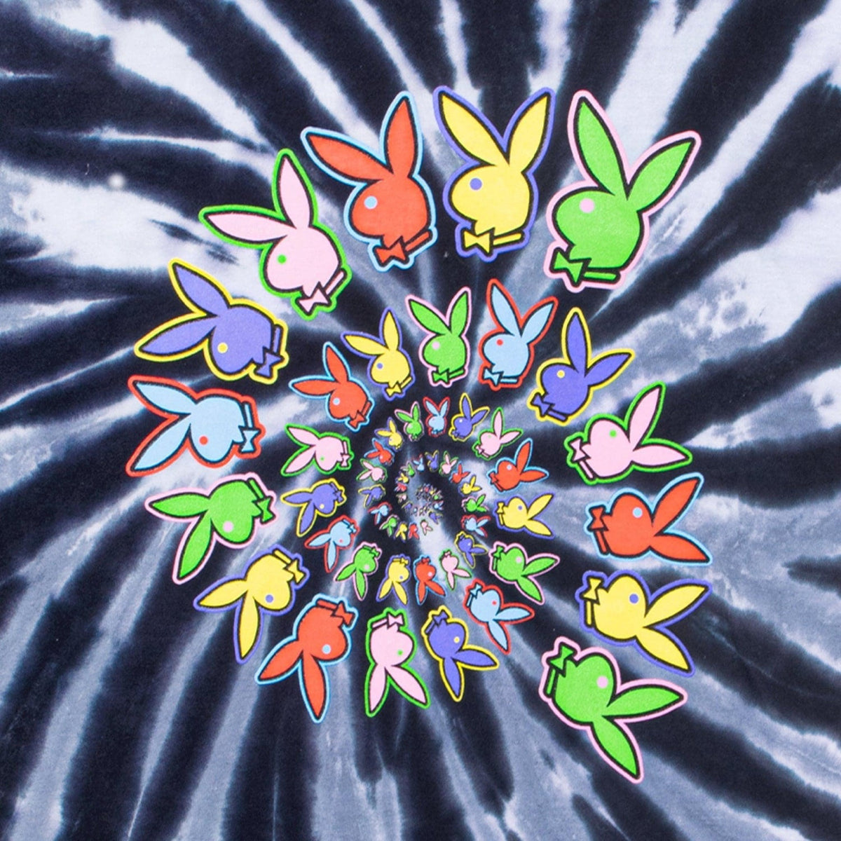 Playboy x Color Bars Spiral Tie-Dye T-Shirt