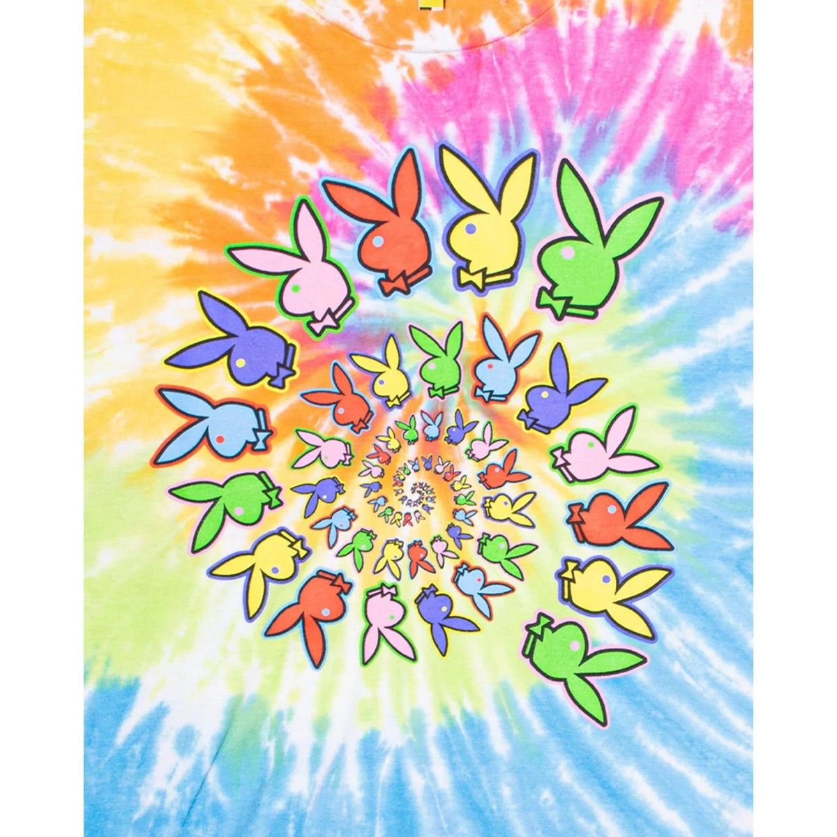 Playboy x Color Bars Spiral Tie-Dye T-Shirt