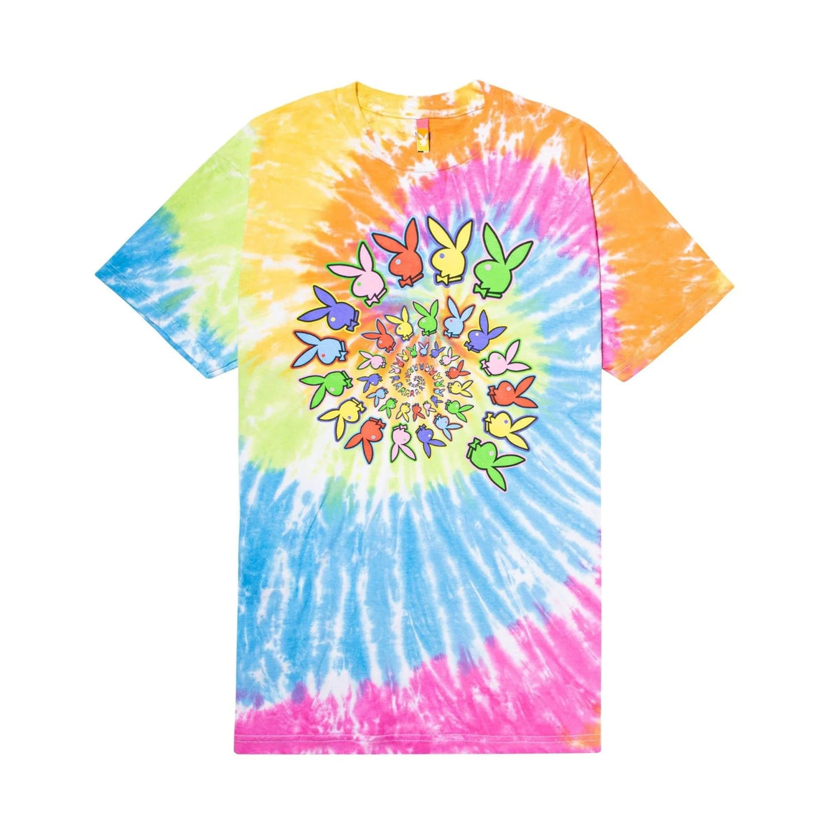 Playboy x Color Bars Spiral Tie-Dye T-Shirt