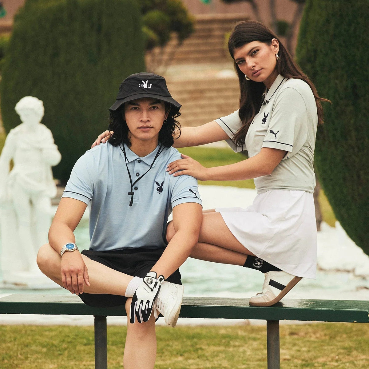 Playboy Puma Golf Monarch Performance Polo - Blue