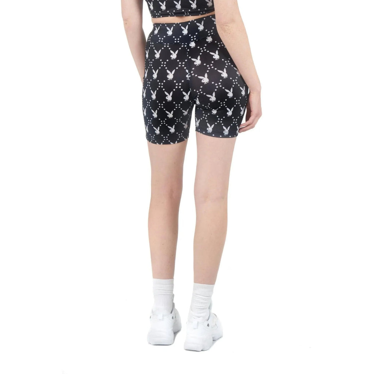 Playboy Rabbit Head Biking Short - Black