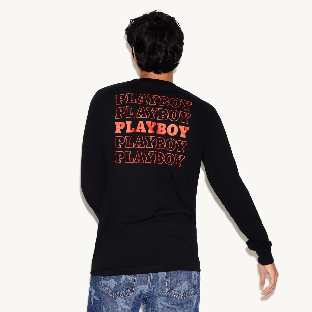 Playboy Repeating Masthead Long Sleeve T-Shirt