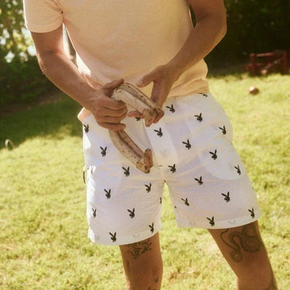 Playboy Repeating Rabbit Head Lounge Shorts