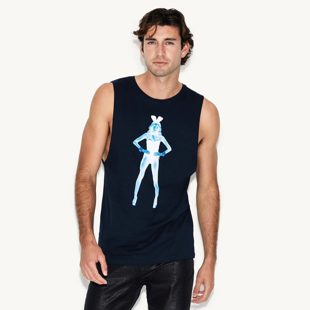 Playboy September 2015 Playmate X-Ray Muscle Tank - Deep Blue