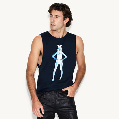 Playboy September 2015 Playmate X-Ray Muscle Tank - Deep Blue