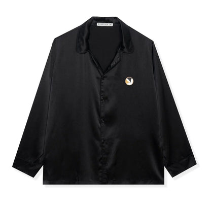 Playboy Silk Button Down Collared Top