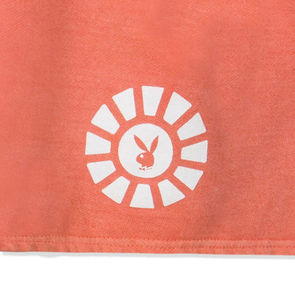 Playboy Sunburst Graphic Sweatshorts - Peach