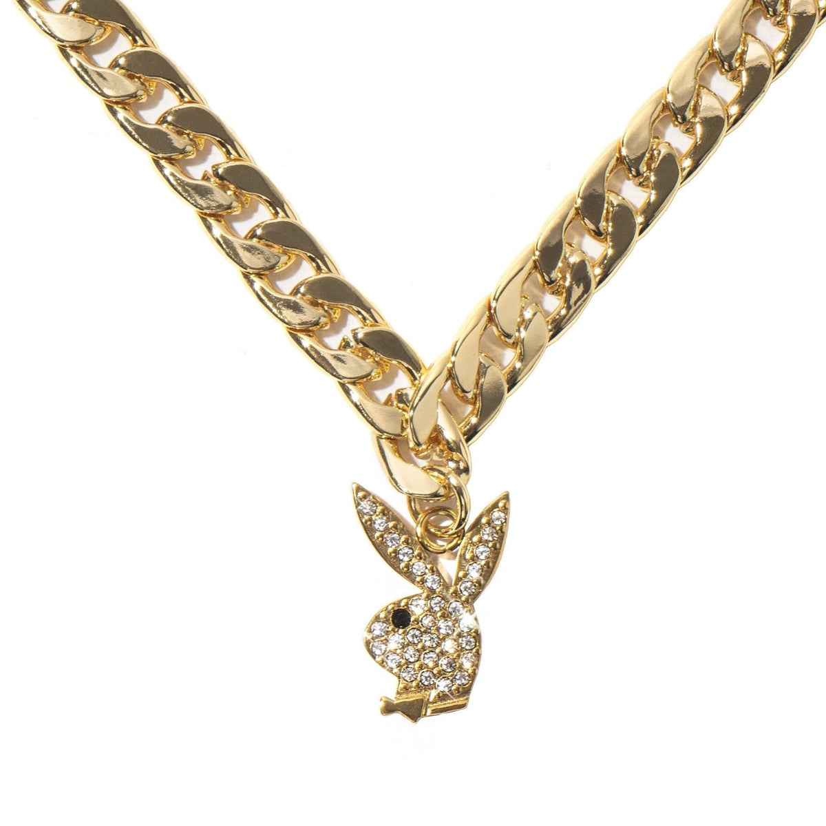 Playboy x Dalmata Rabbit Head - Stainless Steel|18k Gold Plated