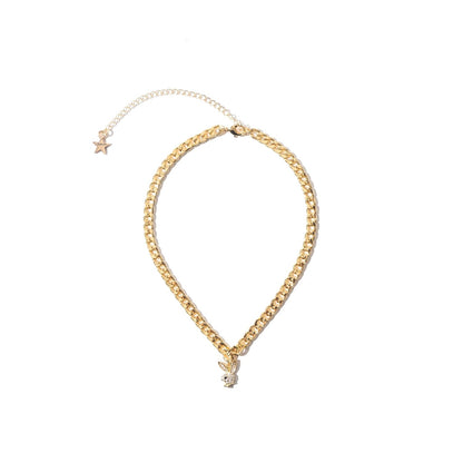 Playboy x Dalmata Rabbit Head - Stainless Steel|18k Gold Plated