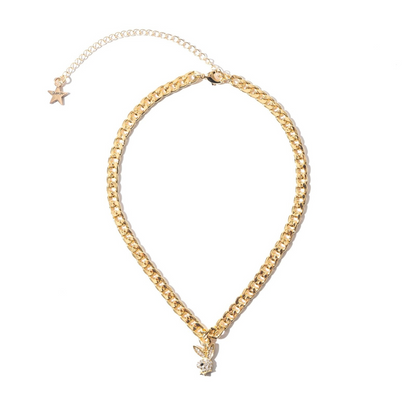Playboy x Dalmata Rabbit Head - Stainless Steel|18k Gold Plated