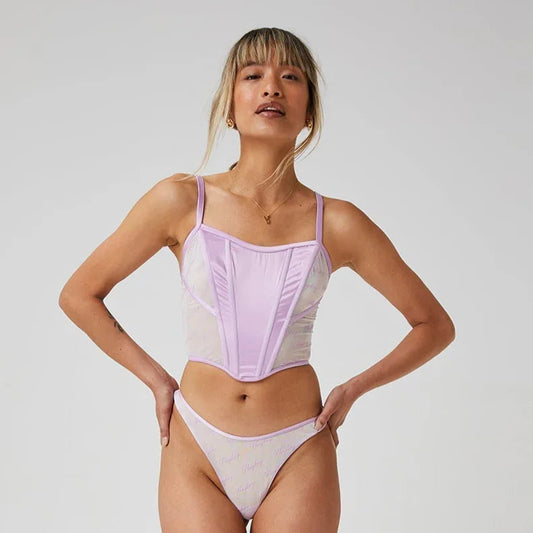 Playboy The Playboy Script Corset Top