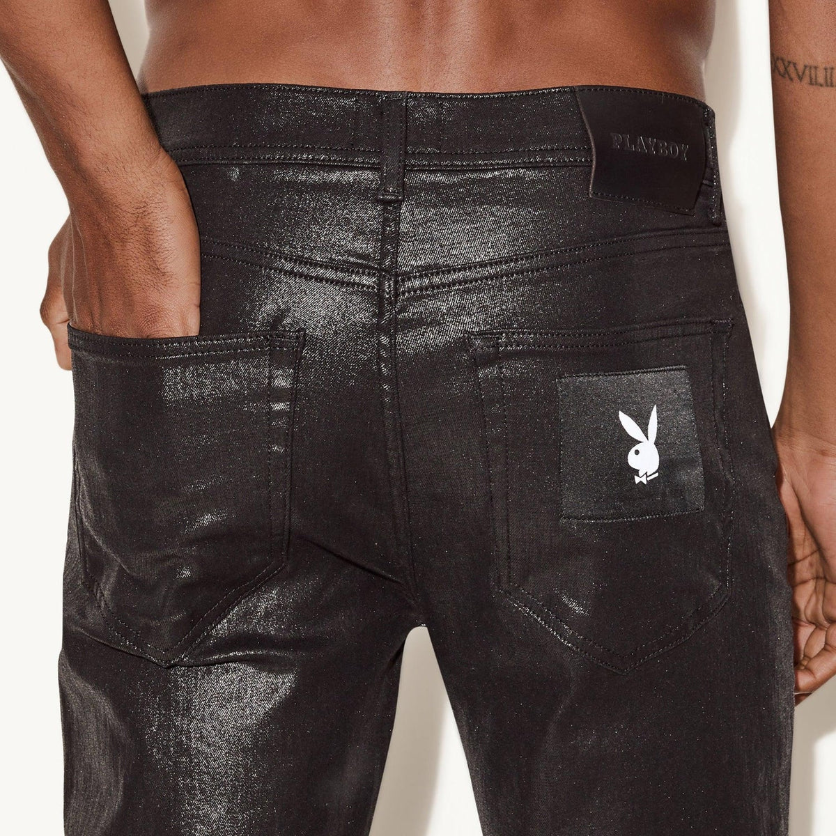 Playboy The Playboy Skinny Jean Waxed Denim
