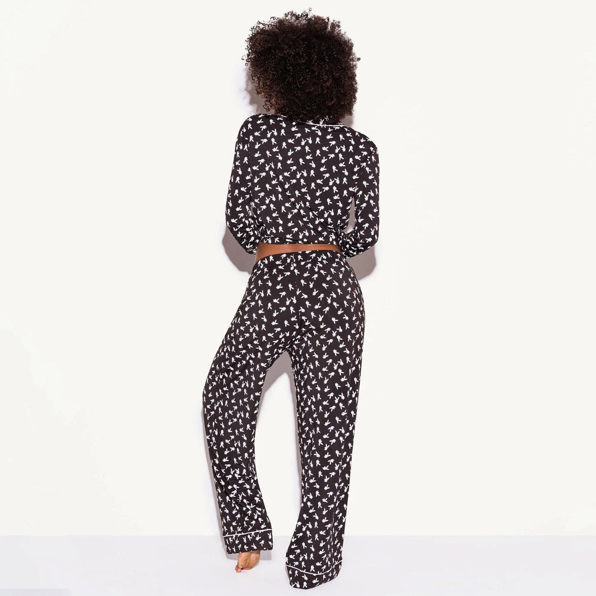 Playboy The Playboy Slumber Bunny Pajama Set - Black